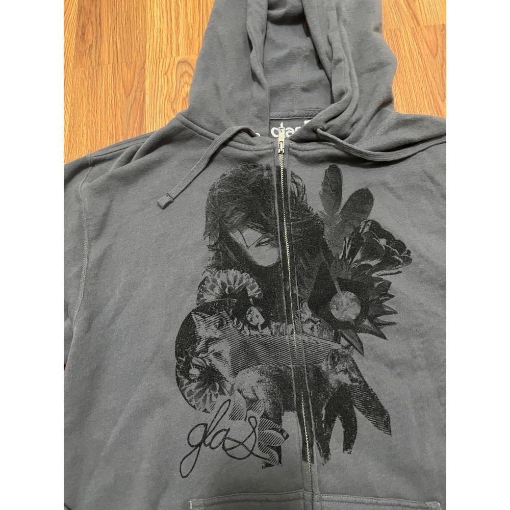 Glas Hoodie Mens Large Full Zip Graphic Made In USA